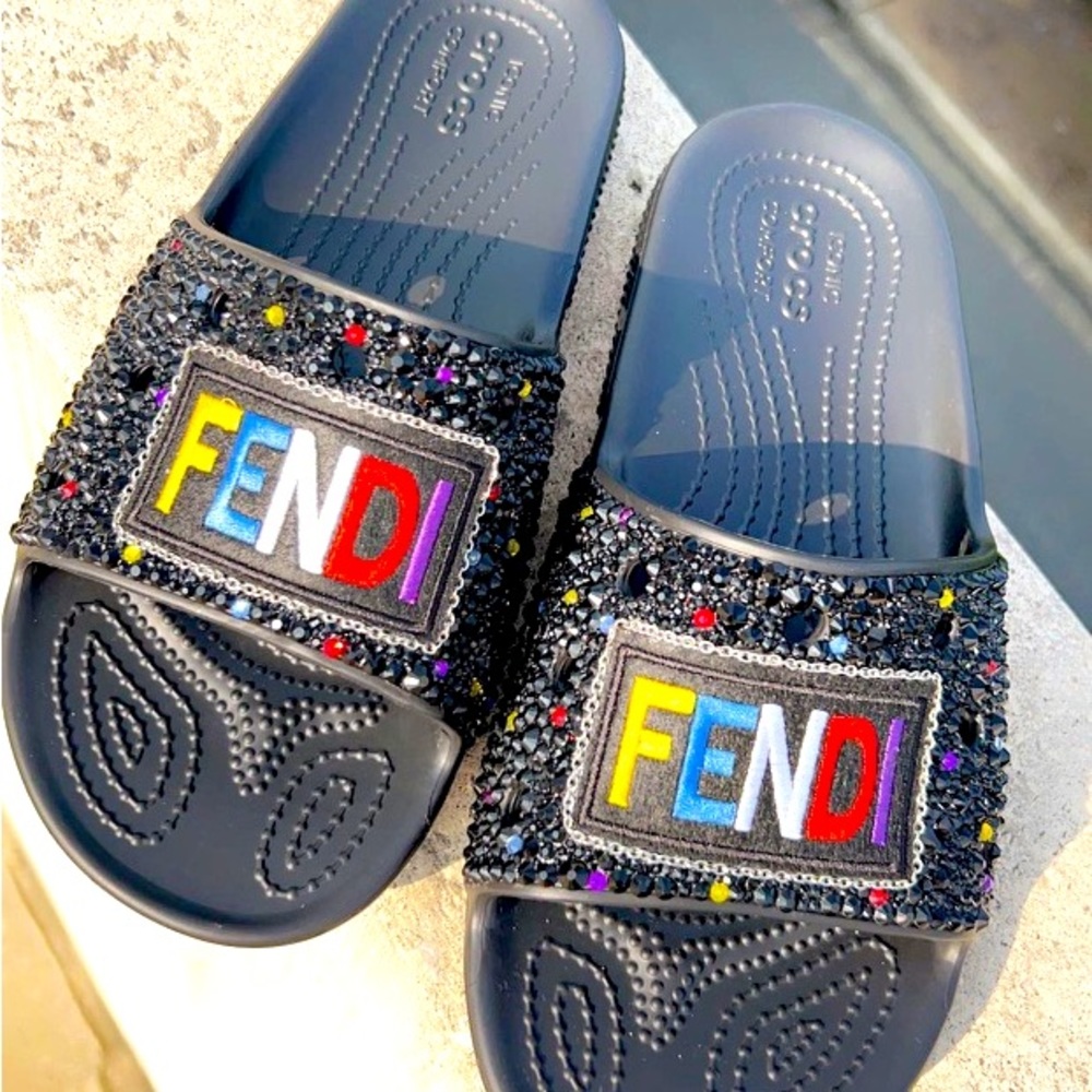 Bling Classic Croc Slides!! Women’s size 10